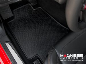 Alfa Romeo Giulia Floor Mat Set - All Weather Rubber Front/ Rear 4 Piece Set - Deluxe - RWD Model